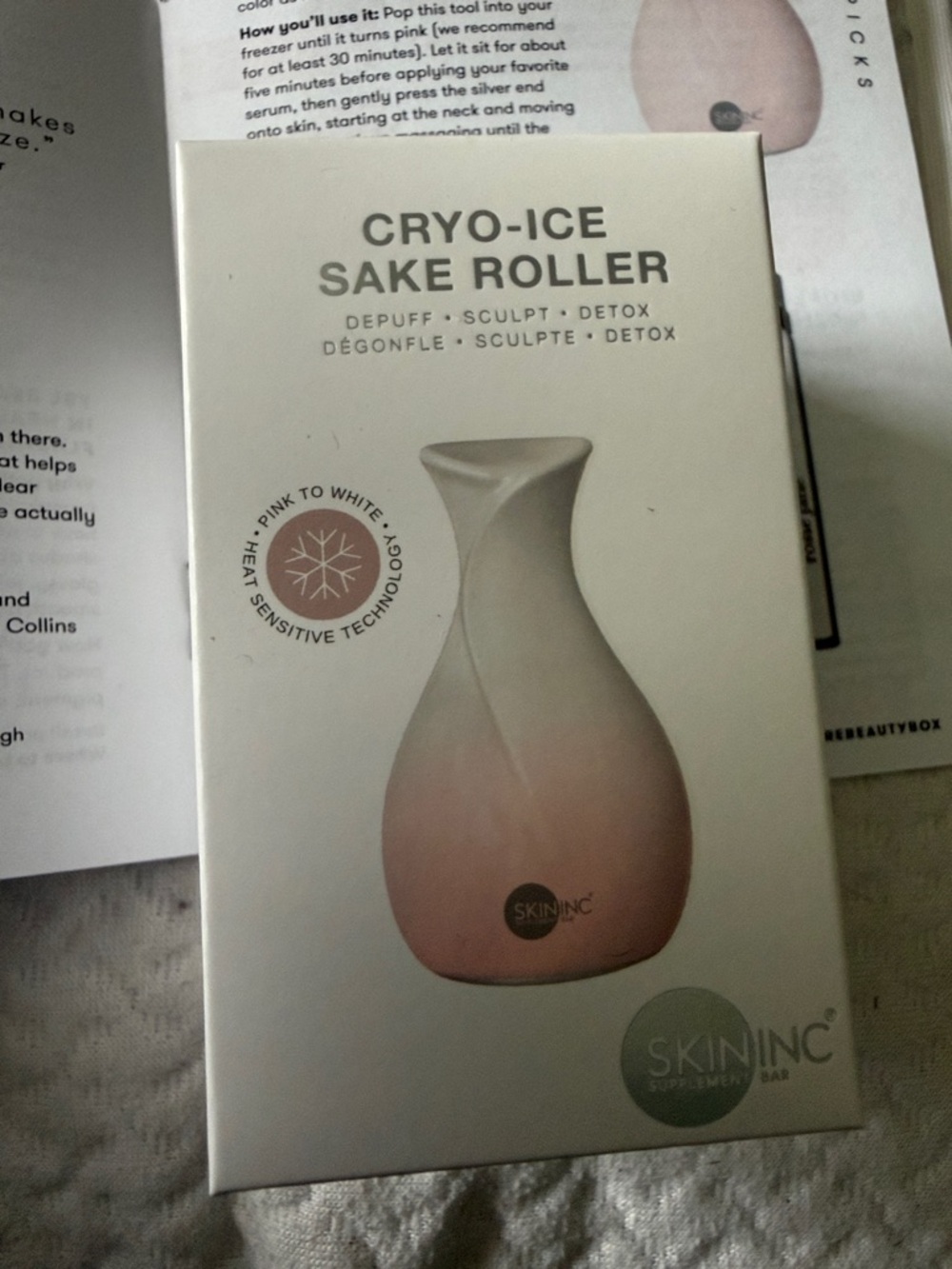 Sealed in Box Skin Inc Cryo-Ice Sake Roller - Pink Ombre